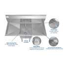 Koolmore SA151512-15B3FA 45" One Compartment Stainless Steel Sink with Drainboards and Faucet addl-5
