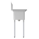 Koolmore SA101410-12L3 25" One Compartment Stainless Steel Sink with Left Drainboard addl-4