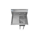 Koolmore SA101410-12L3 25" One Compartment Stainless Steel Sink with Left Drainboard addl-5