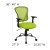 Flash Furniture H-8369F-GN-GG Mid-Back Green Mesh Executive Office Chair with Chrome Base and Arms addl-1