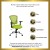 Flash Furniture H-8369F-GN-GG Mid-Back Green Mesh Executive Office Chair with Chrome Base and Arms addl-2