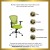 Flash Furniture H-8369F-GN-GG Mid-Back Green Mesh Executive Office Chair with Chrome Base and Arms addl-2