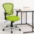 Flash Furniture H-8369F-GN-GG Mid-Back Green Mesh Executive Office Chair with Chrome Base and Arms addl-3