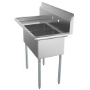 Koolmore SB141611-12L3 43" Two Compartment Stainless Steel Sink with Left Drainboard addl-4