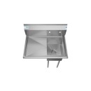 Koolmore SA121610-16L3 31" One Compartment Stainless Steel Sink with Left Drainboard addl-1