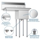 Koolmore SA121610-16L3 31" One Compartment Stainless Steel Sink with Left Drainboard addl-4