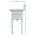 Koolmore SA121610-16R3 31" One Compartment Stainless Steel Sink with Right Drainboard addl-3