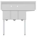 Koolmore SC101410-12L3 45" Three Compartment Stainless Steel Sink with Left Drainboard addl-2