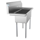 Koolmore SC101410-12L3 45" Three Compartment Stainless Steel Sink with Left Drainboard addl-3