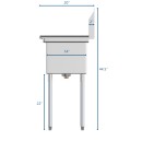 Koolmore SC101410-12L3 45" Three Compartment Stainless Steel Sink with Left Drainboard addl-1