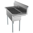 Koolmore SC101410-12R3 45" Three Compartment Stainless Steel Sink with Right Drainboard addl-5