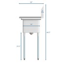 Koolmore SC101410-12R3 45" Three Compartment Stainless Steel Sink with Right Drainboard addl-2