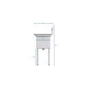 Koolmore SA151512-15R3 33" One Compartment Stainless Steel Sink with Right Drainboard addl-2