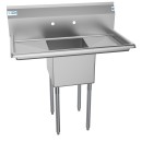Koolmore SA141611-12B3 38" One Compartment Stainless Steel Sink with Two Drainboards addl-4