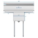 Koolmore SA141611-12B3 38" One Compartment Stainless Steel Sink with Two Drainboards addl-3