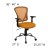 Flash Furniture H-8369F-ORG-GG Mid-Back Orange Mesh Executive Office Chair with Chrome Base and Arms addl-1