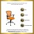 Flash Furniture H-8369F-ORG-GG Mid-Back Orange Mesh Executive Office Chair with Chrome Base and Arms addl-2
