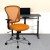 Flash Furniture H-8369F-ORG-GG Mid-Back Orange Mesh Executive Office Chair with Chrome Base and Arms addl-3