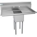 Koolmore SA121610-16B3 44" One Compartment Stainless Steel Sink with Two Drainboards addl-3