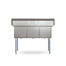 Koolmore KM-SC151514-N3 51" Three Compartment 18-Gauge Stainless Steel Sink addl-1