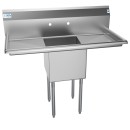 Koolmore SA151512-15B3 45" One Compartment Stainless Steel Sink with Two Drainboards addl-3