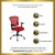 Flash Furniture H-8369F-RED-GG Mid-Back Red Mesh Executive Office Chair with Chrome Base and Arms addl-2