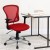 Flash Furniture H-8369F-RED-GG Mid-Back Red Mesh Executive Office Chair with Chrome Base and Arms addl-3