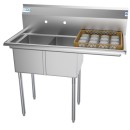 Koolmore SB121610-16R3 43" Two Compartment Stainless Steel Sink with Right Drainboard addl-1
