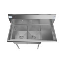 Koolmore SB141611-12R3 43" Two Compartment Stainless Steel Sink with Right Drainboard addl-2