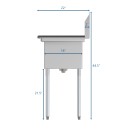 Koolmore SB141611-12R3 43" Two Compartment Stainless Steel Sink with Right Drainboard addl-3