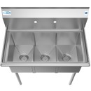 Koolmore SC101410-N3 36" Three Compartment Stainless Steel Sink addl-5