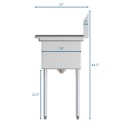 Koolmore SB121610-12B3 48" Two Compartment Stainless Steel Sink with Two Drainboards addl-1