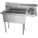Koolmore SB151512-15R3 48" Two Compartment Stainless Steel Sink with Right Drainboard addl-1