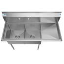 Koolmore SB151512-15R3 48" Two Compartment Stainless Steel Sink with Right Drainboard addl-4