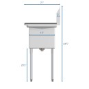 Koolmore SB151512-15R3 48" Two Compartment Stainless Steel Sink with Right Drainboard addl-2