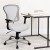 Flash Furniture H-8369F-WHT-GG Mid-Back White Mesh Executive Office Chair with Chrome Base and Arms addl-3