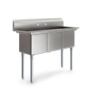 Koolmore KM-SC181814-N3 60" Three Compartment 18-Gauge Stainless Steel Sink addl-3