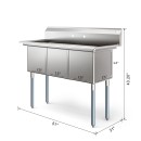 Koolmore KM-SC181814-N3 60" Three Compartment 18-Gauge Stainless Steel Sink addl-5