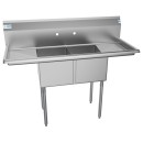 Koolmore SB141611-12B3 52" Two Compartment Stainless Steel Sink with Two Drainboards addl-1