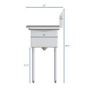 Koolmore SB121610-16B3 56" Two Compartment Stainless Steel Sink with Two Drainboards addl-2