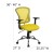 Flash Furniture H-8369F-YEL-GG Mid-Back Yellow Mesh Executive Office Chair with Chrome Base and Arms addl-1