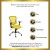 Flash Furniture H-8369F-YEL-GG Mid-Back Yellow Mesh Executive Office Chair with Chrome Base and Arms addl-2