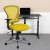 Flash Furniture H-8369F-YEL-GG Mid-Back Yellow Mesh Executive Office Chair with Chrome Base and Arms addl-3