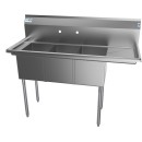 Koolmore SC121610-12R3 51" Three Compartment Stainless Steel Sink with Right Drainboard addl-3