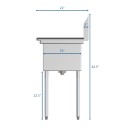 Koolmore SC121610-16L3 55" Three Compartment Stainless Steel Sink with Left Drainboard addl-1