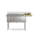Koolmore KM-SC151514-15R316 63" Three Compartment 16-Gauge Stainless Steel Sink with Right Drainboard addl-5
