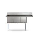 Koolmore KM-SC151514-15R316 63" Three Compartment 16-Gauge Stainless Steel Sink with Right Drainboard addl-1