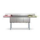 Koolmore KM-SC181814-18B3 90" Three Compartment 18-Gauge Stainless Steel Sink with Two Drainboards addl-2