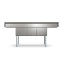 Koolmore KM-SC181814-18B3 90" Three Compartment 18-Gauge Stainless Steel Sink with Two Drainboards addl-4