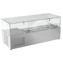 Koolmore SCDC-3P-SSL 40" Three Pan Countertop Refrigerated Prep Station with Sneeze Guard addl-1
